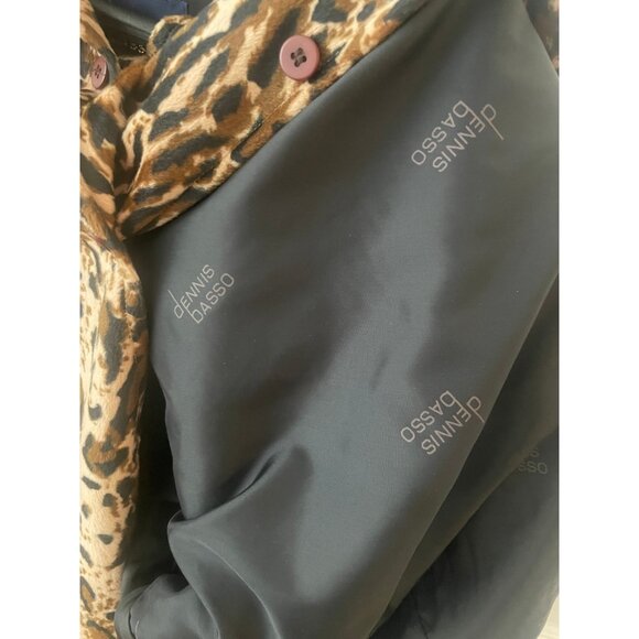 VTG Dennis Basso Leopard Cheetah Print Coat Jacket Shacket 1 X LARGE & Dustbag - Picture 4 of 7
